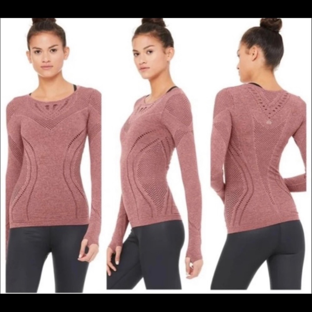 Alo yoga S/L mesh long sleeve top. Brand new. Never been worn.